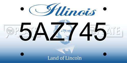 5AZ745 Illinois License Plate