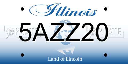 5AZZ20 Illinois License Plate