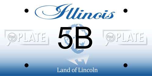 5B Illinois License Plate