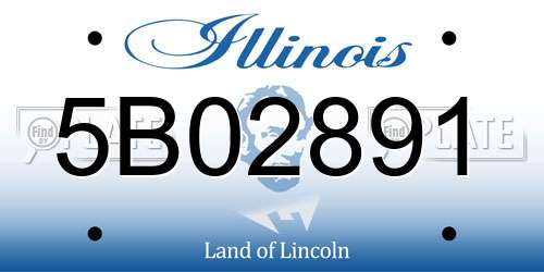 5B02891 Illinois License Plate