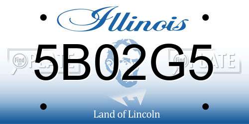 5B02G5 Illinois License Plate