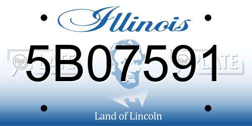 5B07591 Illinois License Plate