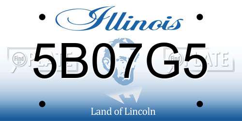 5B07G5 Illinois License Plate