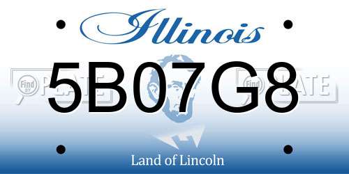 5B07G8 Illinois License Plate