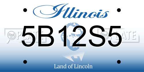 5B12S5 Illinois License Plate