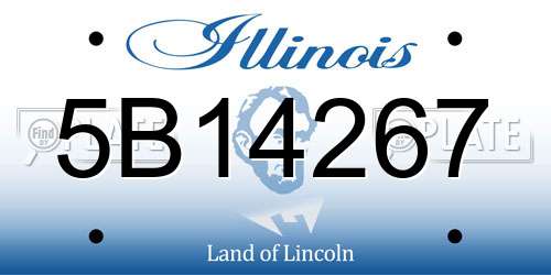 5B14267 Illinois License Plate