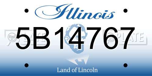 5B14767 Illinois License Plate