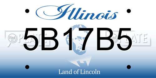 5B17B5 Illinois License Plate
