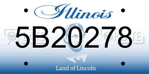 5B20278 Illinois License Plate