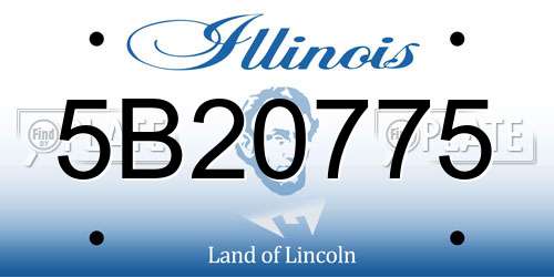 5B20775 Illinois License Plate