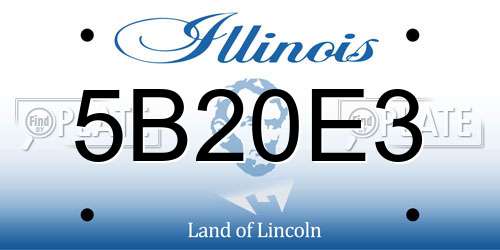 5B20E3 Illinois License Plate