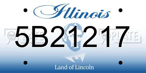 5B21217 Illinois License Plate