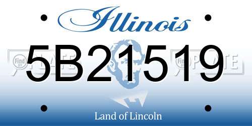 5B21519 Illinois License Plate