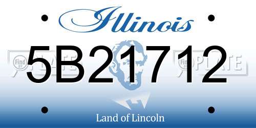 5B21712 Illinois License Plate