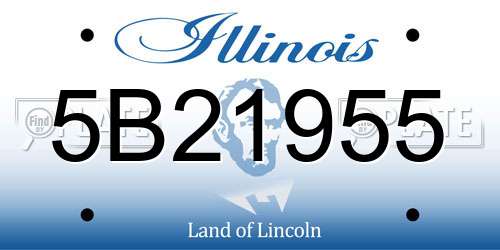 5B21955 Illinois License Plate