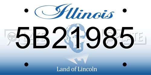 5B21985 Illinois License Plate