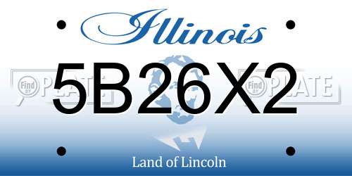 5B26X2 Illinois License Plate