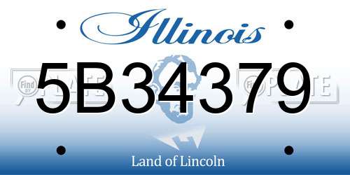 5B34379 Illinois License Plate