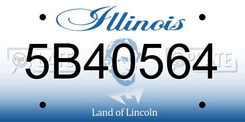 5B40564 Illinois License Plate