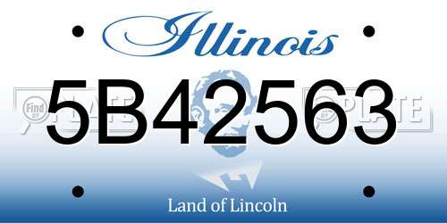 5B42563 Illinois License Plate