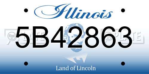5B42863 Illinois License Plate