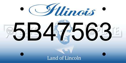 5B47563 Illinois License Plate