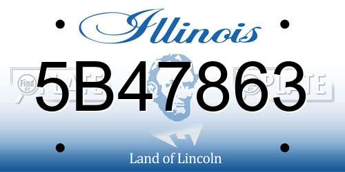 5B47863 Illinois License Plate