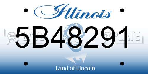 5B48291 Illinois License Plate