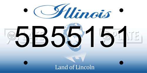 5B55151 Illinois License Plate