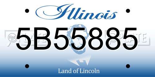 5B55885 Illinois License Plate