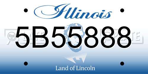 5B55888 Illinois License Plate