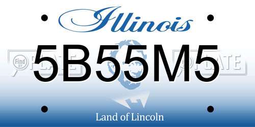 5B55M5 Illinois License Plate