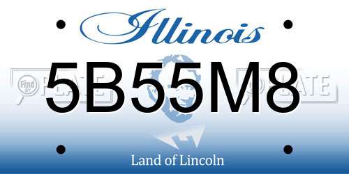 5B55M8 Illinois License Plate
