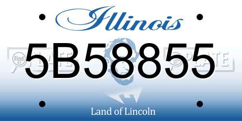 5B58855 Illinois License Plate
