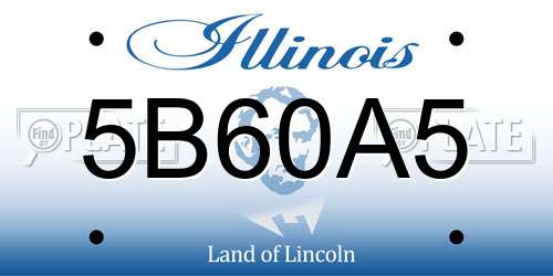 5B60A5 Illinois License Plate