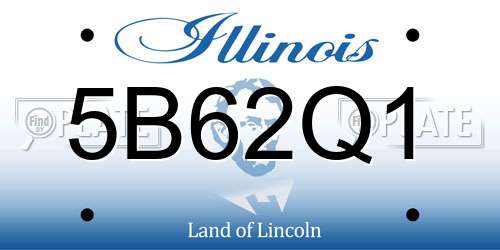 5B62Q1 Illinois License Plate