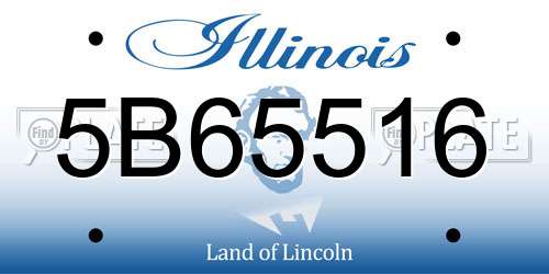 5B65516 Illinois License Plate