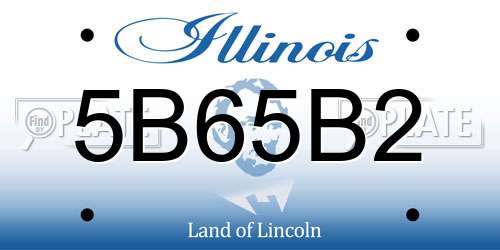 5B65B2 Illinois License Plate