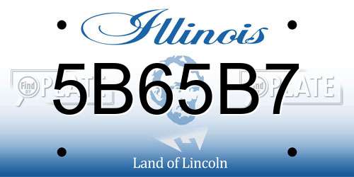 5B65B7 Illinois License Plate