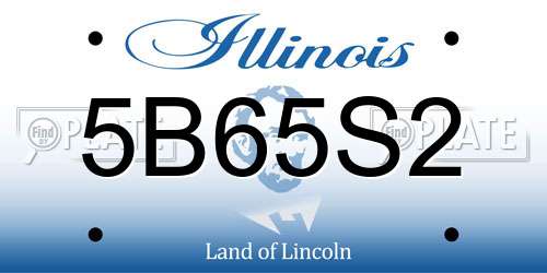 5B65S2 Illinois License Plate
