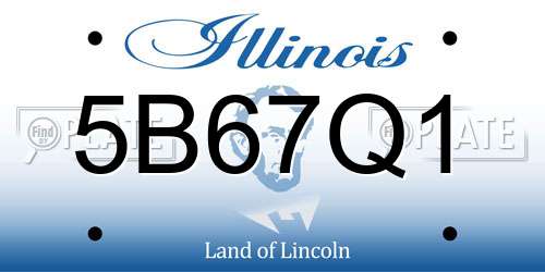 5B67Q1 Illinois License Plate