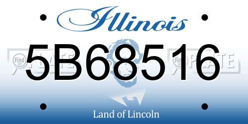 5B68516 Illinois License Plate