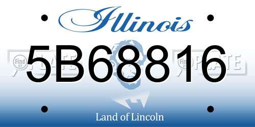 5B68816 Illinois License Plate
