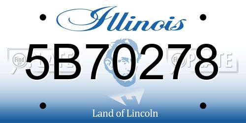 5B70278 Illinois License Plate