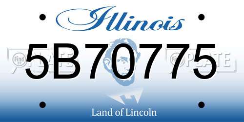 5B70775 Illinois License Plate
