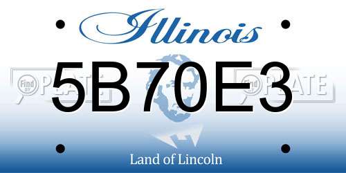 5B70E3 Illinois License Plate
