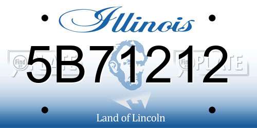 5B71212 Illinois License Plate