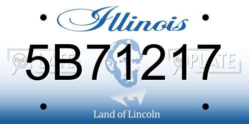 5B71217 Illinois License Plate