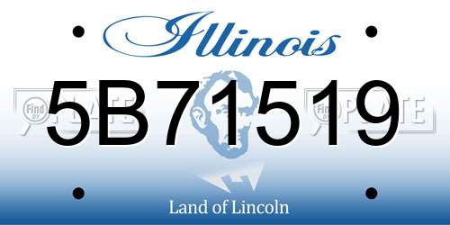 5B71519 Illinois License Plate