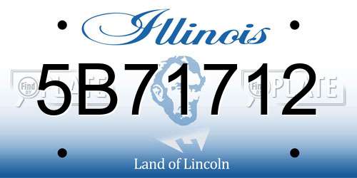 5B71712 Illinois License Plate
